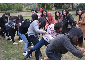 拔河比賽現場十分激烈